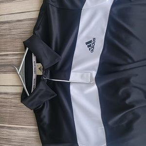 Black Adidas Light weight polo shirt.